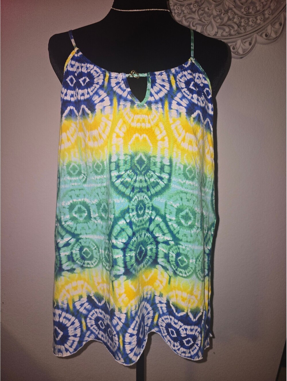 Unique Spectrum Women's Colorful Rayon Tank Top
